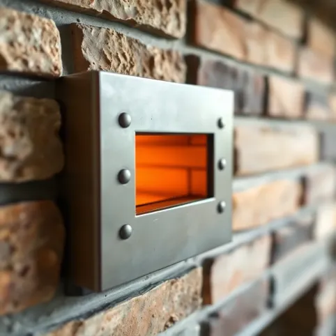 Dolot powietrza do kominka płaski
