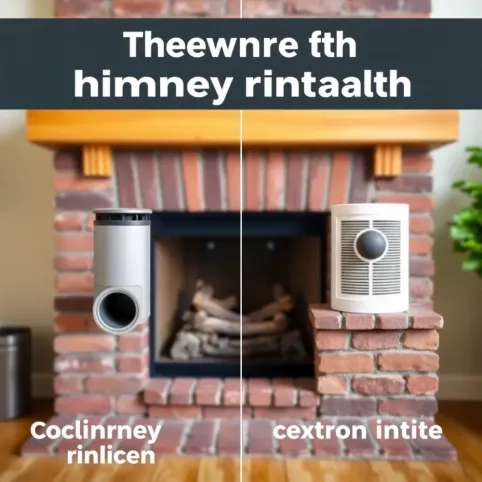 Dolot powietrza do kominka z komina