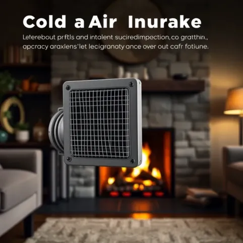 Dolot zimnego powietrza do kominka