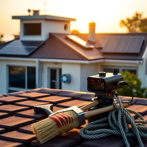 Dom bez komina a kominiarz