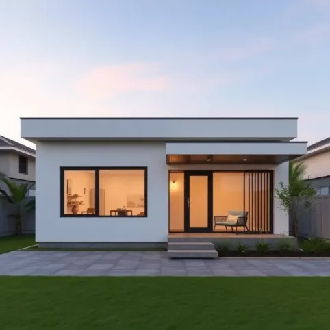 Dom parterowy z płaskim dachem do 120m2