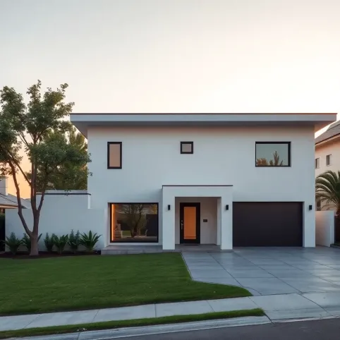 Dom z płaskim dachem