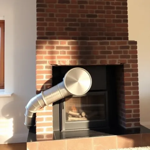 Doprowadzenie powietrza do kominka przez komin