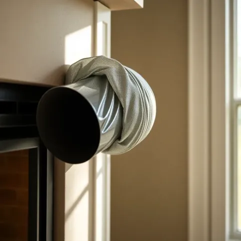 Doprowadzenie powietrza do kominka z kanału wentylacyjnego