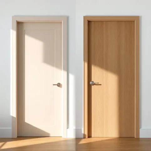 drzwi wewnętrzne malowane czy okleiną