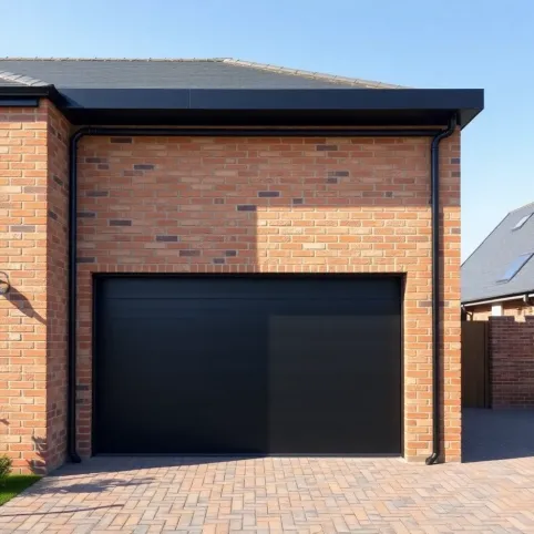 Garaż murowany z płaskim dachem