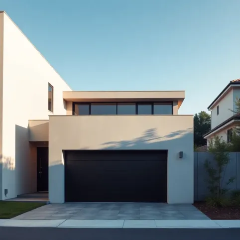 Garaż z płaskim dachem