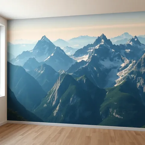 Góry na ścianie malowane