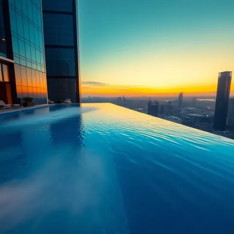 Hotel z basenem na dachu