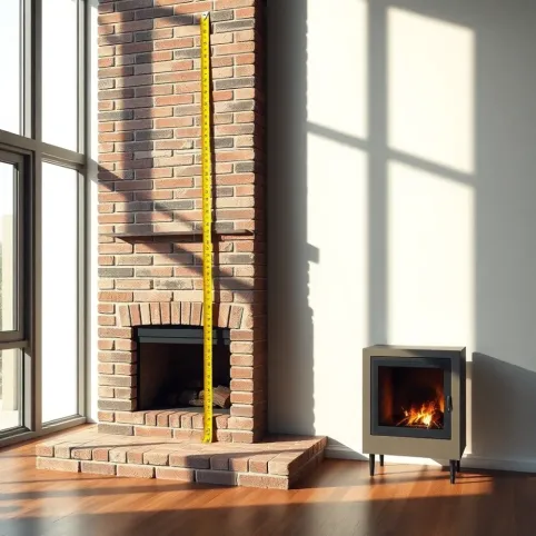 Jak daleko kominek od komina