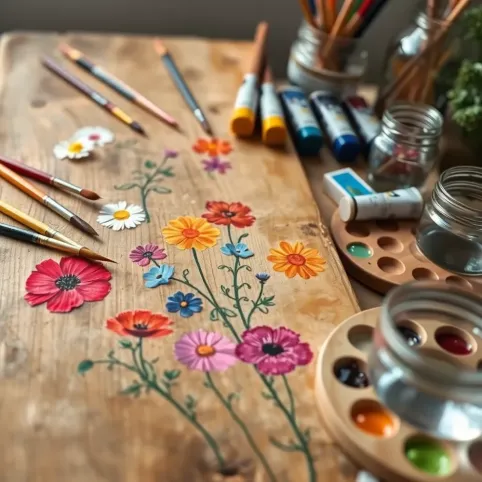 Jak malować kwiaty na drewnie