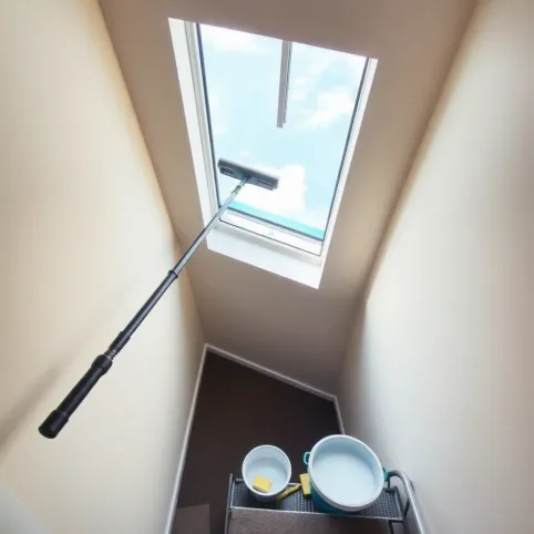 Jak umyć okno dachowe na klatce schodowej