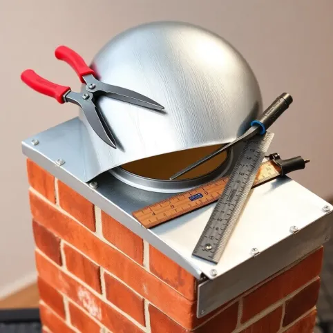 Jak zrobić daszek na komin z blachy