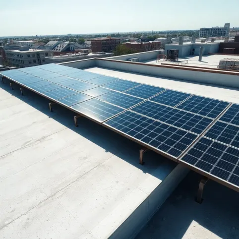 Jaki kąt paneli na dachu płaskim