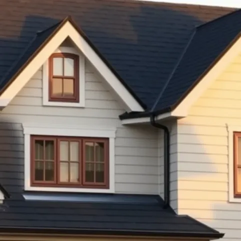 Jaki kolor elewacji do czarnego dachu i brązowych okien