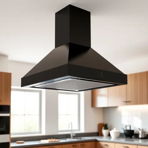 Komin do okapu czarny