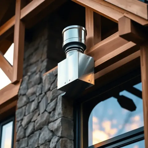 Komin stalowy do domu szkieletowego