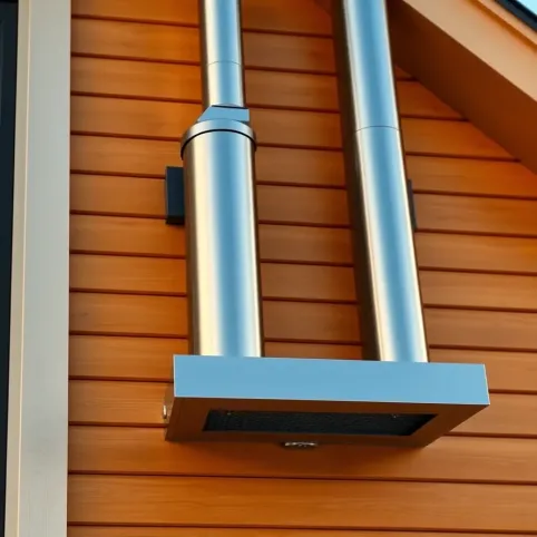 Komin systemowy w domu drewnianym