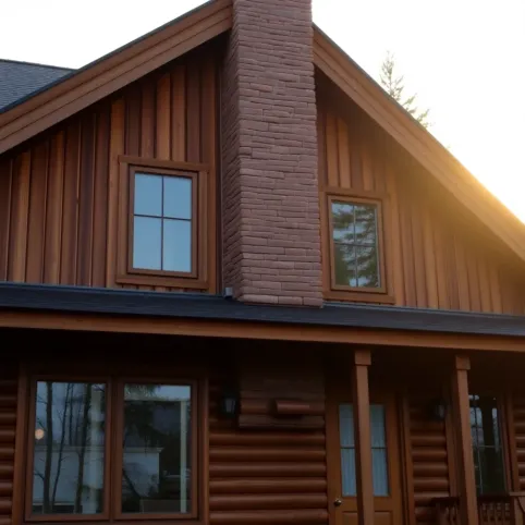 Komin w domku drewnianym