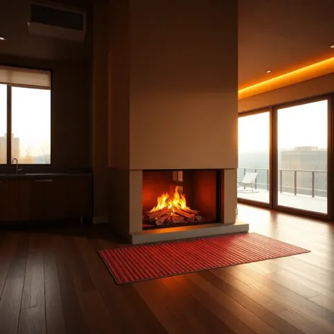 Kominek do ogrzewania podłogowego