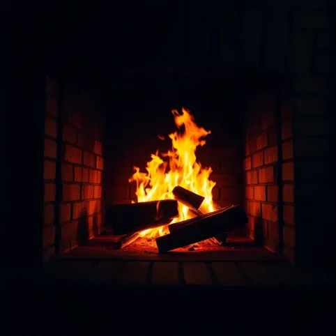 Kominek otwarty z cegły