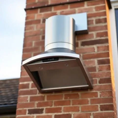 Kominek wentylacyjny ścienny do okapu