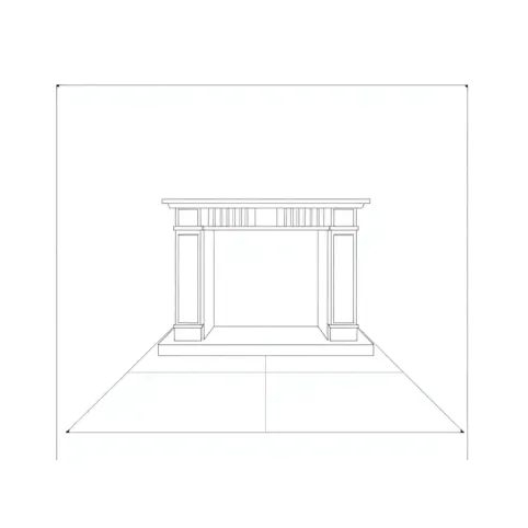 Kominek wymiary rzut