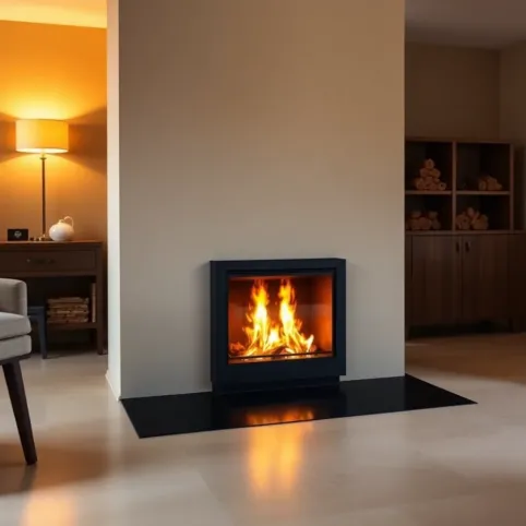 Kominek z płaszczem wodnym do podłogówki