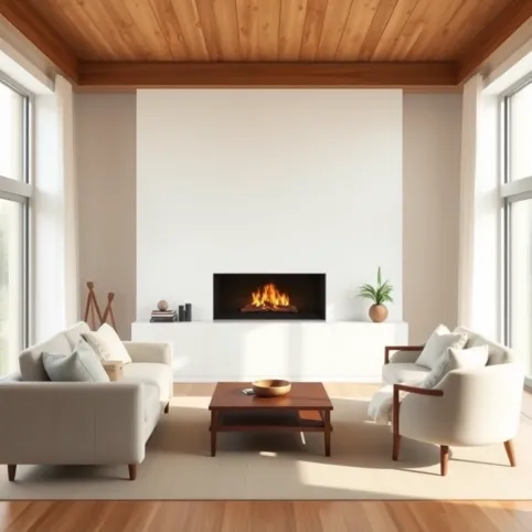 Kominek z płaszczem wodnym na 70m2