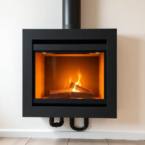 Kominek z płaszczem wodnym z montażem