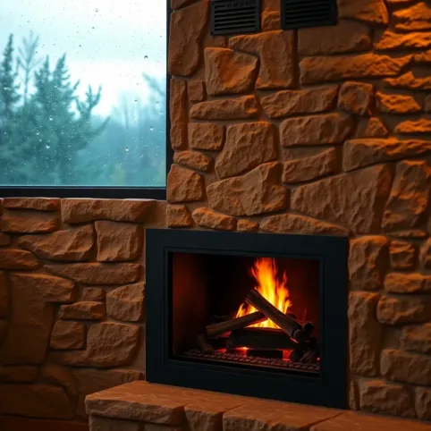 Kominek z rozprowadzeniem ciepła