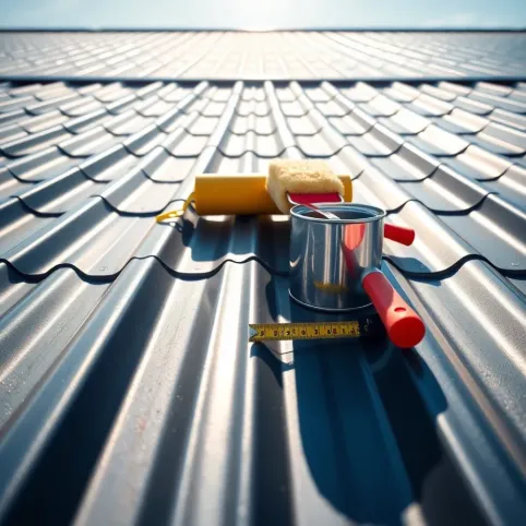 Koszt malowania dachu z blachy