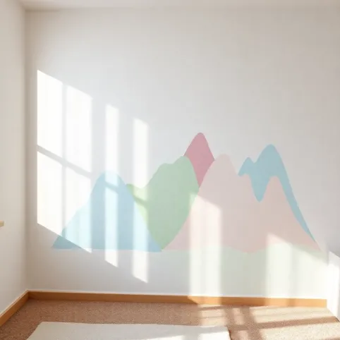 Malowane góry w pokoju dziecka