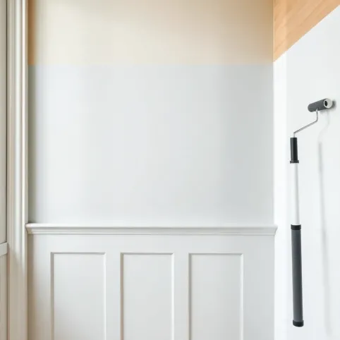 Malowanie boazerii na szaro