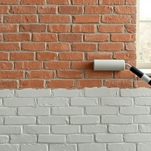 Malowanie cegieł na ścianie