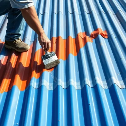 Malowanie dachu z blachy