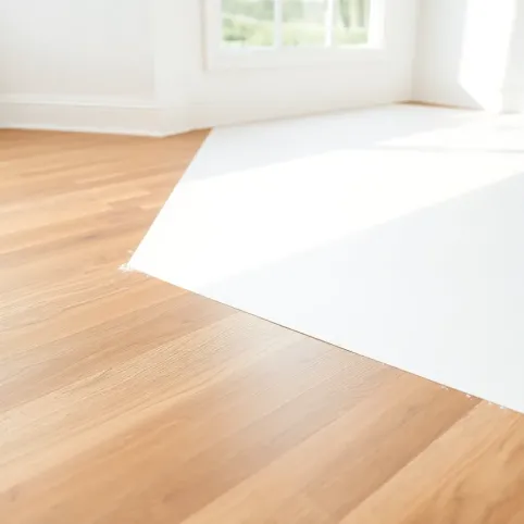 malowanie drewnianej podłogi na biało