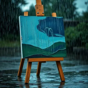 Malowanie farba olejna a deszcz