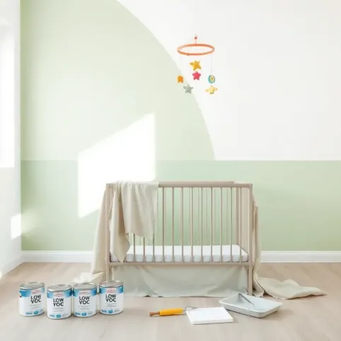 malowanie mieszkania a niemowle