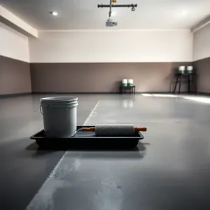 Malowanie posadzki betonowej w garażu