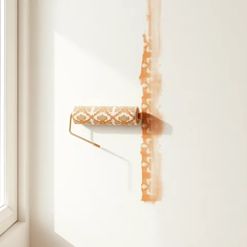 Malowanie ścian wałkiem z wzorem