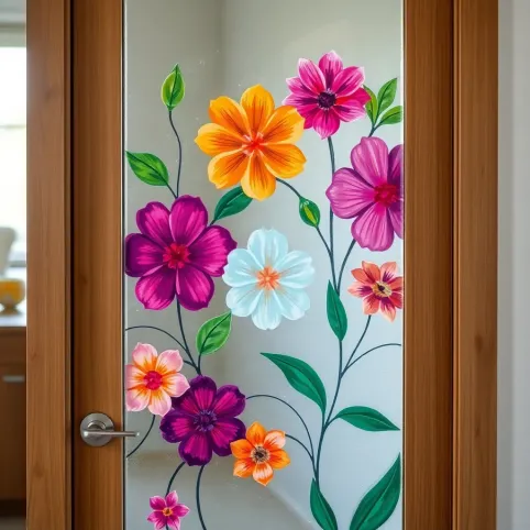 Malowanie szyby w drzwiach