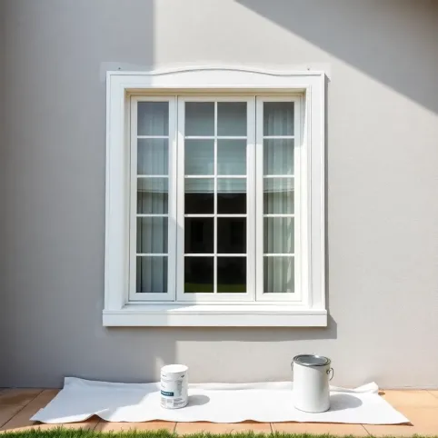 Malowanie wokół okien na zewnątrz