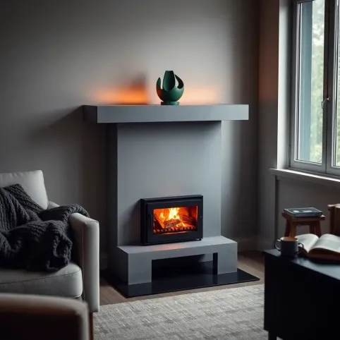 Mały kominek do salonu