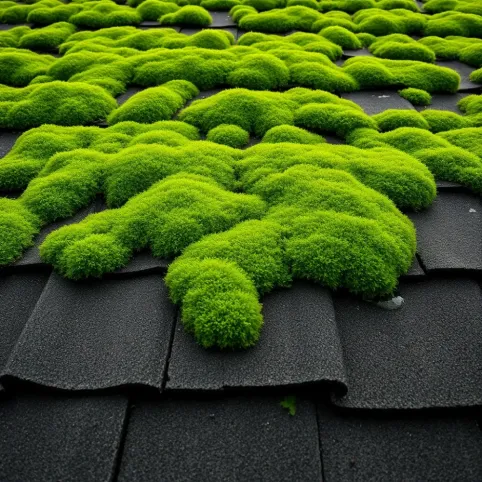 Mech na dachu z papy