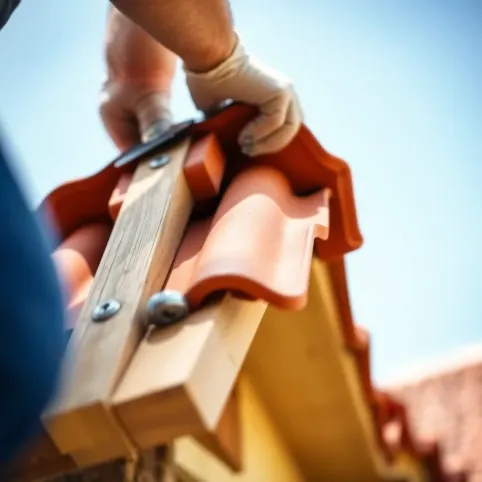 Mocowanie dachówki karpiówki do łat