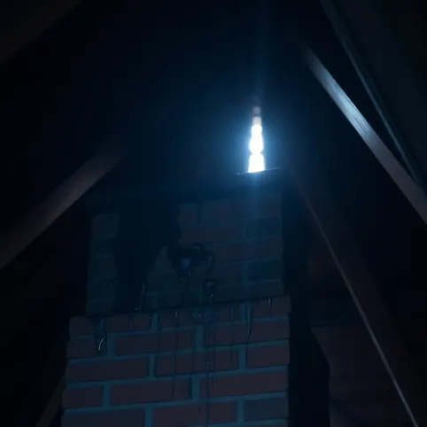 Mokry komin na strychu