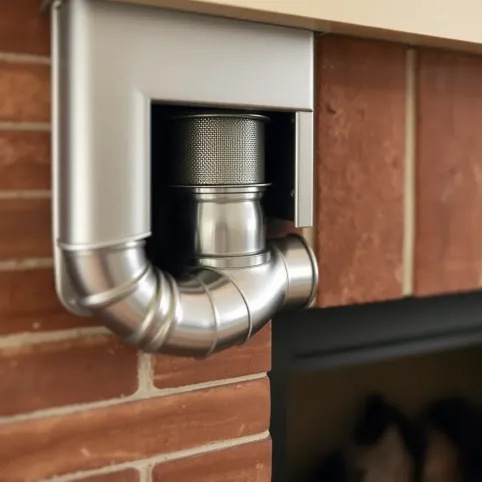 Montaż dolotu powietrza do kominka