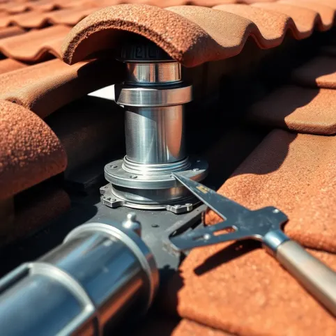 Montaż kominka wentylacyjnego na dachu