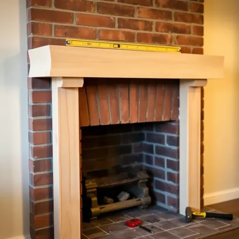 Montaż ramki do kominka